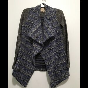 Lucky Brand Navy  Blue/ Grey Cotton Cardigan S